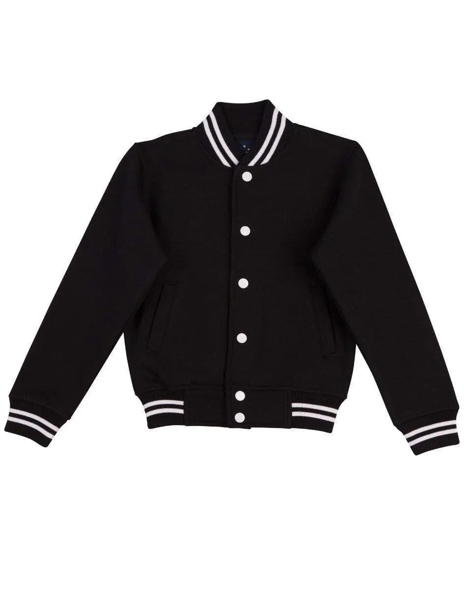 Winning Spirit Fleece Letterman - Unisex Fl11 Casual Wear Winning Spirit Black/White XXXS